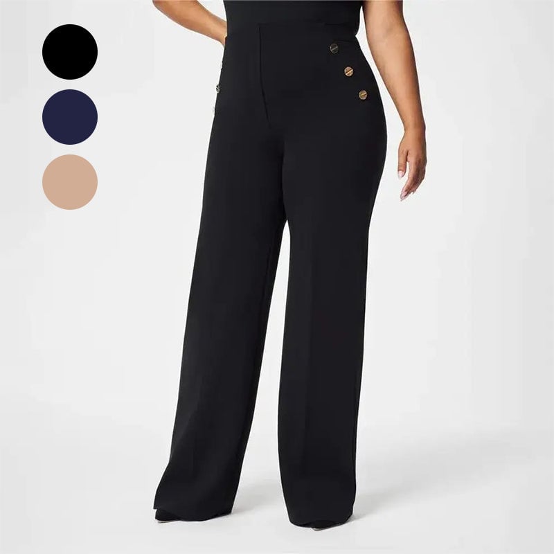🔥Oferta 50% DESCUENTO🔥Pantalones de Pierna Ancha de Talle Alto y Alta Elasticidad para Mujer Tallas Grandes