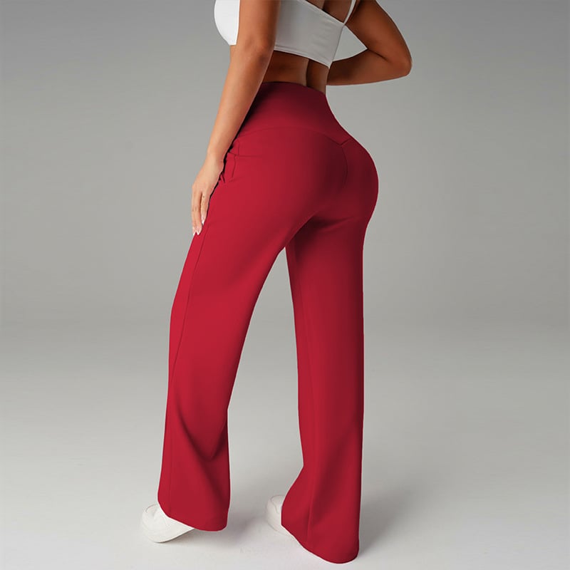 ⏰ 50% DE RÉDUCTION! 💫 Pantalon droit ample uni pour femme ❄️👖