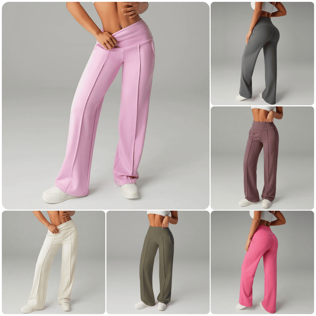 ⏰ 50% DE RÉDUCTION! 💫 Pantalon droit ample uni pour femme ❄️👖