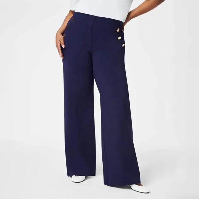 🔥Oferta 50% DESCUENTO🔥Pantalones de Pierna Ancha de Talle Alto y Alta Elasticidad para Mujer Tallas Grandes