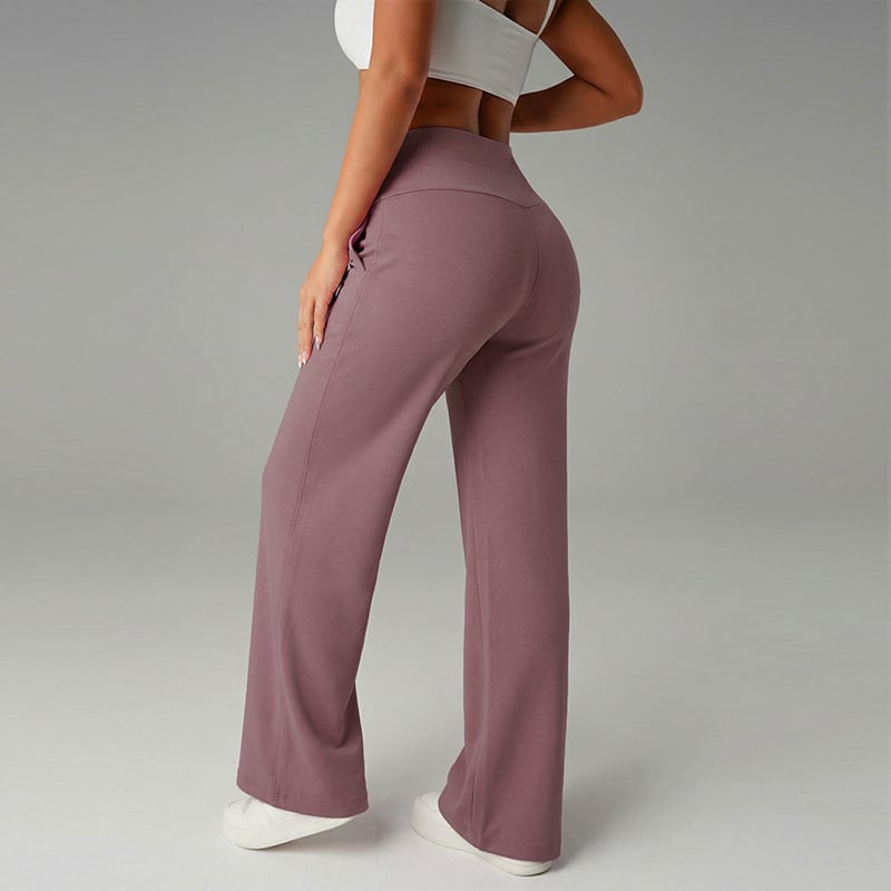 ⏰ 50% DE RÉDUCTION! 💫 Pantalon droit ample uni pour femme ❄️👖