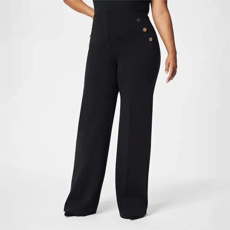 🔥Oferta 50% DESCUENTO🔥Pantalones de Pierna Ancha de Talle Alto y Alta Elasticidad para Mujer Tallas Grandes