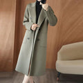 Elegante abrigo de tweed de alta gama para mujer