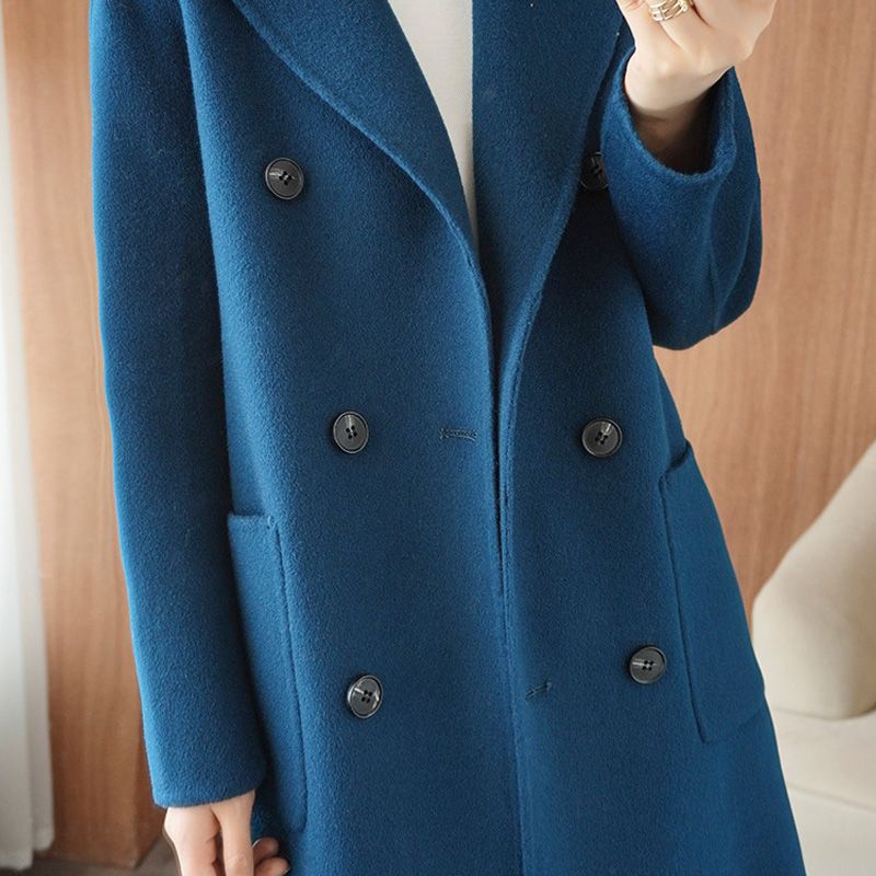 Elegante abrigo de tweed de alta gama para mujer