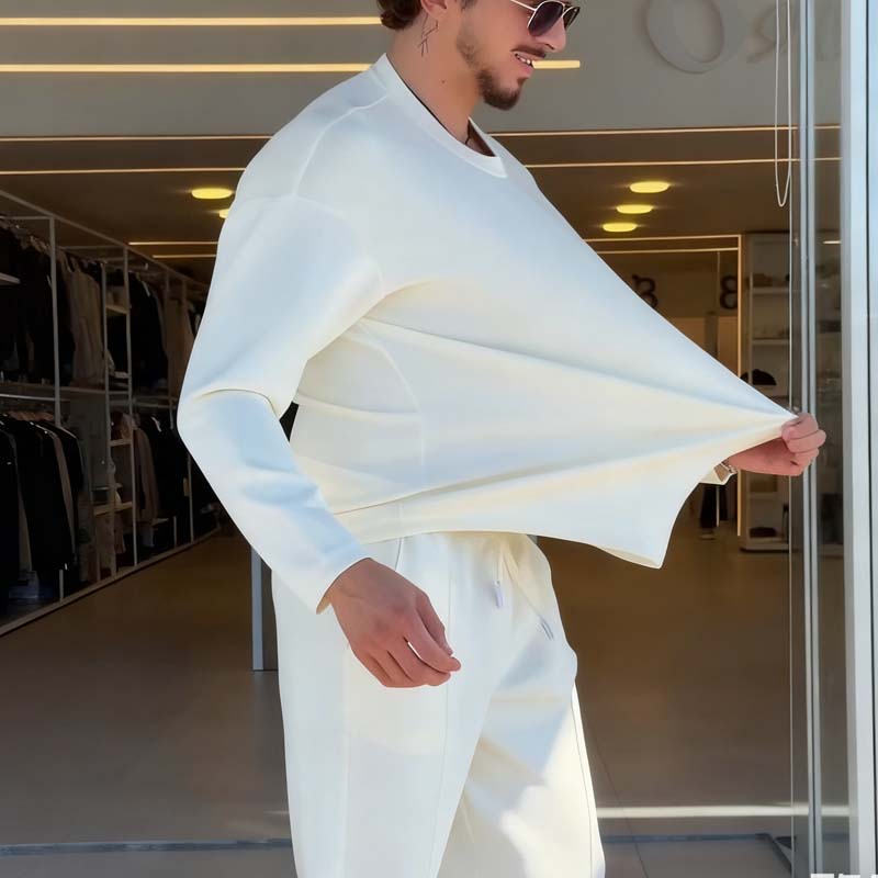 Conjunto informal de dos piezas elástico para hombre para otoño