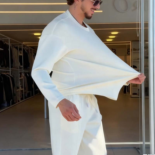 Conjunto informal de dos piezas elástico para hombre para otoño