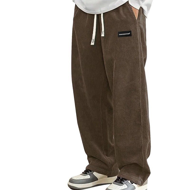 📢📢¡60 % de descuento! ⏰Pantalones holgados con cordón y bolsillos para hombre